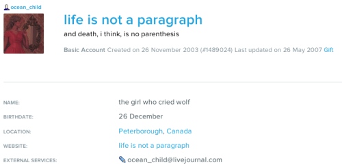 A screencap of the author's old livejournal account